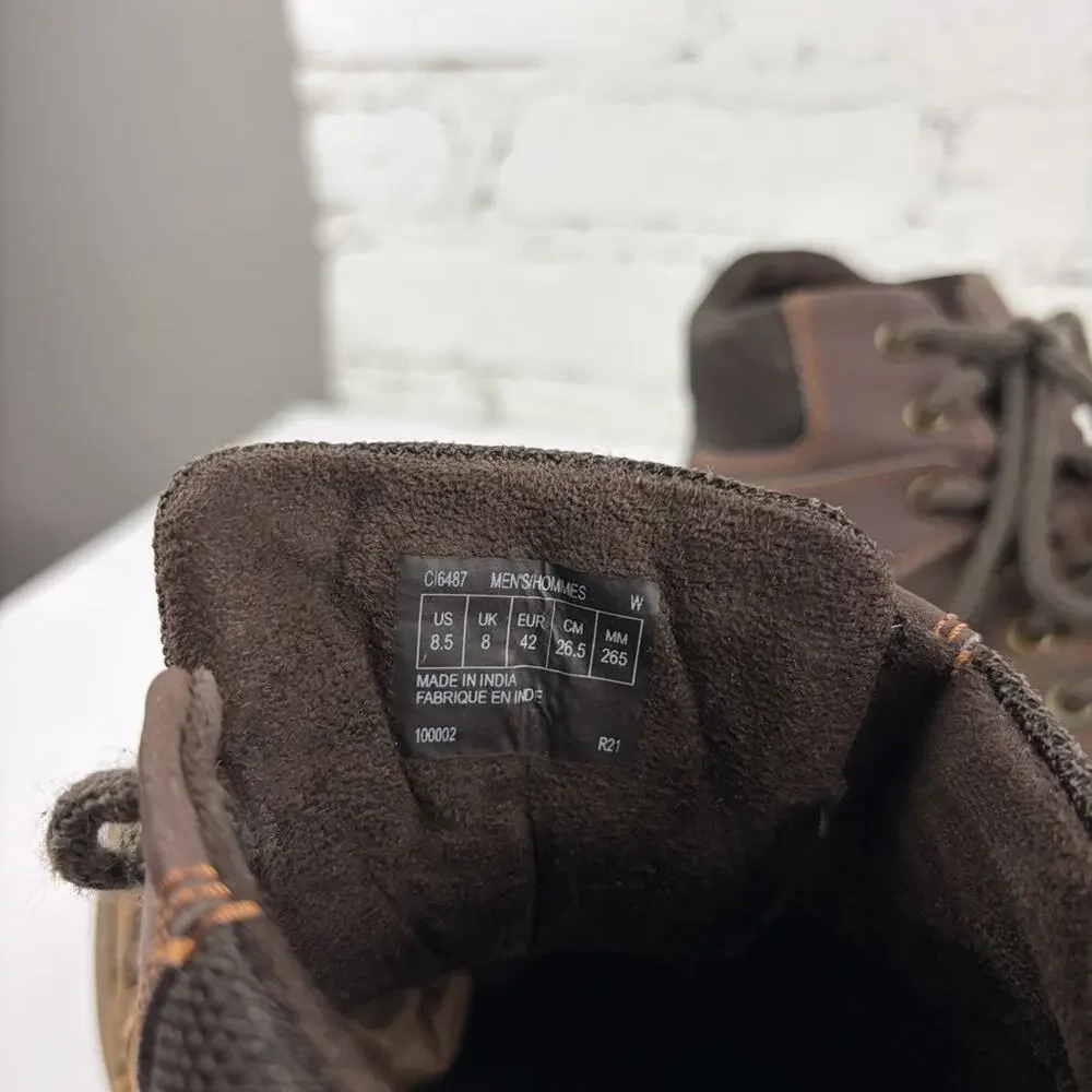 Rockport Brown Leather Waterproof Laced Java Ankle Boots Men’s 8.5 Wide